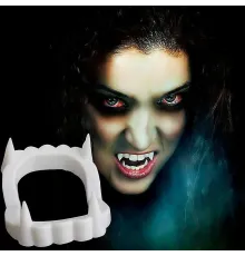 Beyaz Renk Çift Damak Takma Vampir Dişi