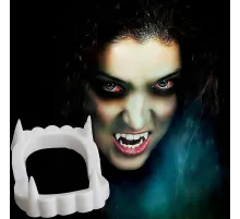 Beyaz Renk Damak Takma Vampir Dişi 5 Adet