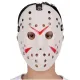 Beyaz Renk Kırmızı Çizgili Tam Yüz Hokey Jason Maskesi Hannibal Maskesi