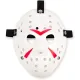 Beyaz Renk Kırmızı Çizgili Tam Yüz Hokey Jason Maskesi Hannibal Maskesi
