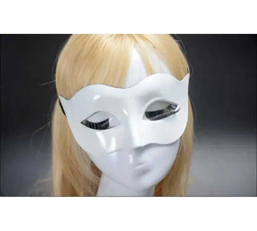 Beyaz Renk Masquerade Kostüm Partisi Venedik Balo Maskesi