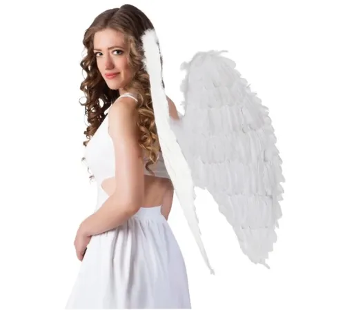 Beyaz Renkli Büyük Boy Melek Kanadı 55x80 cm