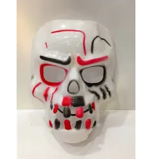 Beyaz Üzeri Rengarenk Korku Dişli Kafatası Maskesi 30x22 cm