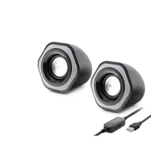 Bilgisayar Hoparlörü 1+1 Usb + 3.5 Mm + Ses Kontrol Siyah SPA2209