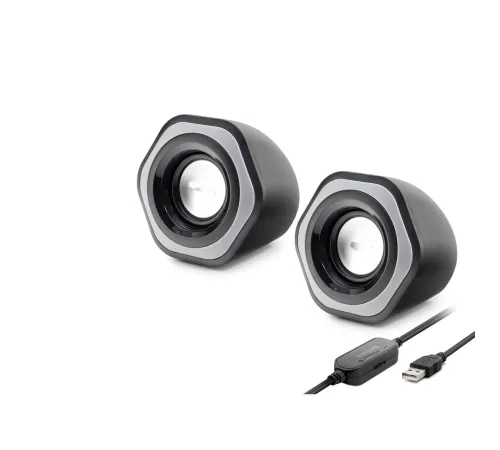 Bilgisayar Hoparlörü 1+1 Usb + 3.5 Mm + Ses Kontrol Siyah SPA2209