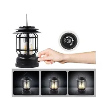 Bluetooth Hoparlör Özellikli Dimerli Led Kamp Lambası HS66