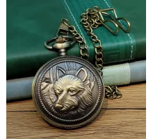 BozKurt Motifli Antika Köstekli Saat