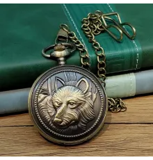 BozKurt Motifli Antika Köstekli Saat