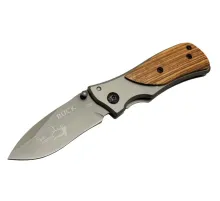 Buck Family X35 Kahverengi Kamp Çakı 15cm- Manuel, Ahşap Sap