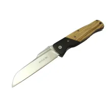 Buck Knives BK-016ZBR Kamp Çakı 23 cm - Ahşap Saplı, Kılıflı, Kutulu, Kemerllikli