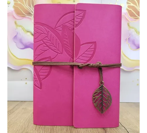 Büyük Boy Yaprak Tasarımlı Not Defteri