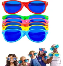 Büyük Parti Gözlüğü Rengarenk 6 Adet 27x9 cm