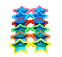 Büyük Yıldız Parti Gözlüğü Karışık 12 Adet