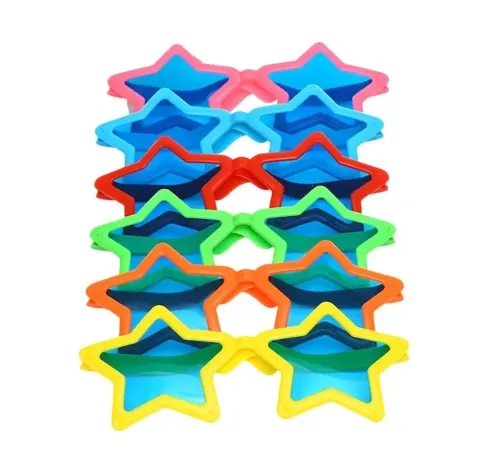 Büyük Yıldız Parti Gözlüğü Karışık 12 Adet