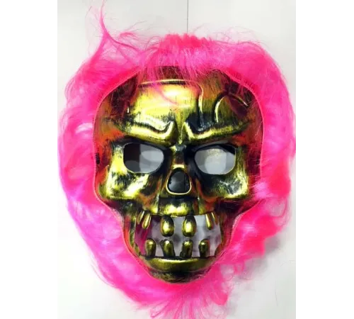 Cadılar Bayramı Pembe Saçlı Maske