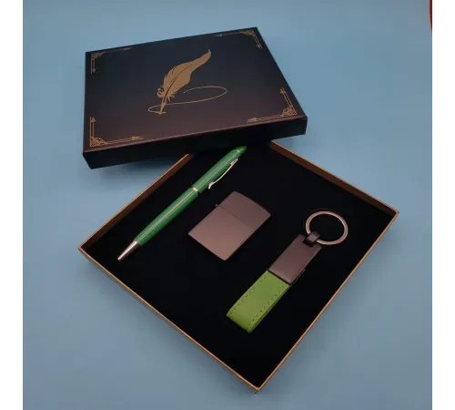 Çakmak Ve Yeşil Kalem Anahtarlık