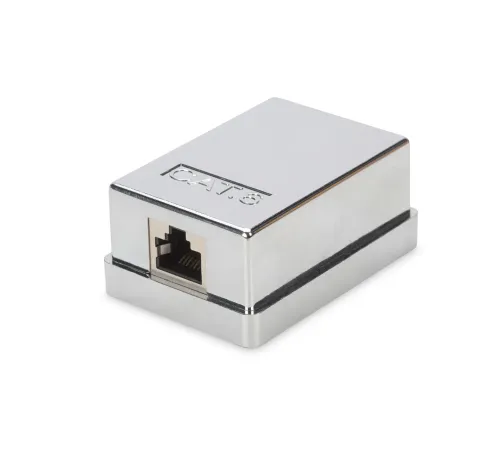 CAT 6 Sıva Üstü 1’li Kutu, Keystone Modül dahil, Zırhlı/Shielded