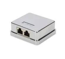 CAT 6A Sıva Üstü 2’li Kutu, Keystone Modül dahil, Zırhlı/Shielded