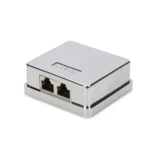 CAT 6A Sıva Üstü 2’li Kutu, Keystone Modül dahil, Zırhlı/Shielded