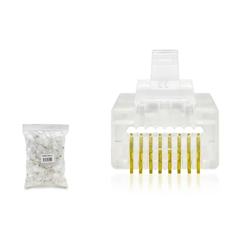 Cat5 Konnektör Ez Rj45 Delikli 100Lü Paket Şeffaf HDX5062