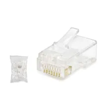 Cat5 Konnektör Rj45 100Lü Paket Şeffaf HDX5007