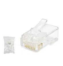 Cat5 Konnektör Rj45 100Lü Paket Şeffaf HDX5007