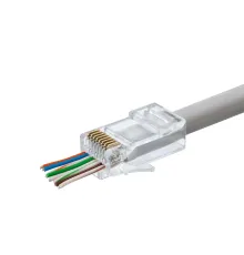 Cat6 Konnektör Ez Rj45 100Lü Paket Şeffaf HDX5030