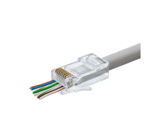 Cat6 Konnektör Ez Rj45 100Lü Paket Şeffaf HDX5030