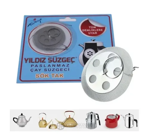 Çaydanlık Demlik İçi Paslanmaz Sök Tak Süzgeç 50’li