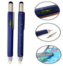 Cetvelli Tornavidali Su Terazili İlginç Dokunmatik Mimar Mavi Kalem