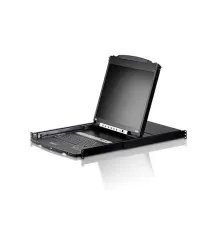 Çift Sürgülü Kasaya Sahip, 19" LCD Ekran, Touchpad’i ve Türkçe Klavye&#039;si Bulunan 8 Port PS/2-USB KVMP™  (Periferi/ Çevre Cihazlarla (USB) Bağlantı Kurabilir) Switch (8 Port Dual Rail LCD KVM Switch)