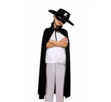 Çocuk Boy Zorro Pelerin + Şapka + Maske Kostüm Seti