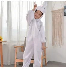 Çocuk Tavşan Kostümü Beyaz Renk 4-5 Yaş 100 cm