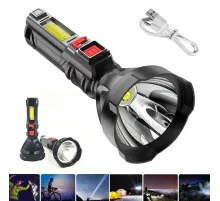 Çok Fonksiyonlu Şarjlı El Feneri USB Şarjlı HS31