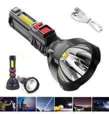 Çok Fonksiyonlu Şarjlı El Feneri USB Şarjlı HS31