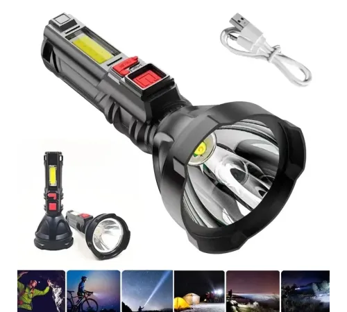 Çok Fonksiyonlu Şarjlı El Feneri USB Şarjlı HS31