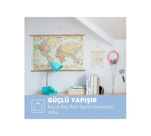 Command 17092CLR-CEE Command Küçük Boy Şeffaf Askı