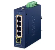 Compact Industrial 4-Port 10/100/1000T 802.3at PoE + 1-Port 100/1000X SFP Ethernet Switch
