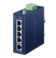 Compact Industrial 5-Port 10/100/1000T Ethernet Switch (-40~75 degrees C)