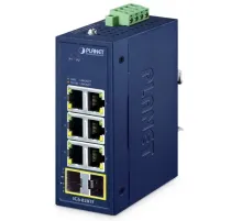 Compact Industrial 6-Port 10/100/1000T + 2-Port 100/1000X SFP Ethernet Switch