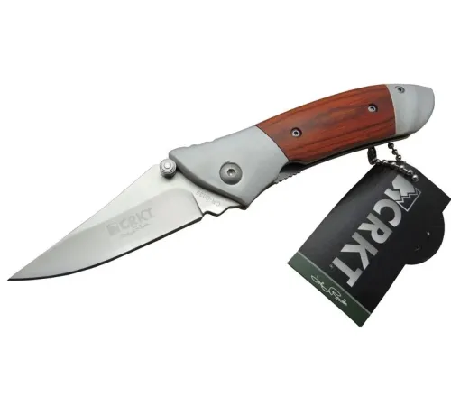 CRKT CR 0035 RD Kamp Çakı 18 cm - Metal & Gül Ağacı Saplı, Kılıflı, Kutulu