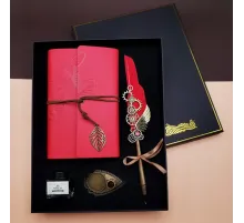 Defterli Divit Kalem Seti Kırmızı