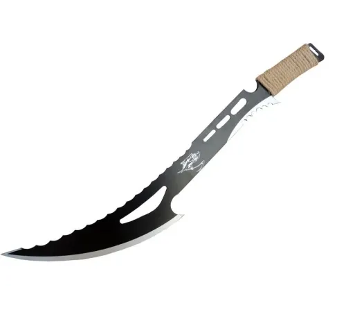 Dekoratif Azrail Kılıcı 70 cm, Hasır İp Saplı, Keskin Değildir