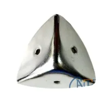 Dekoratif, Kutu, Sandık Köşesi - 45x28 mm,Büyük, Nikel, 1 Adet