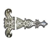 Dekoratif, Sac Tek Kuyruklu Menteşe - 69x102 mm, Büyük, Nikel, 100 Adet