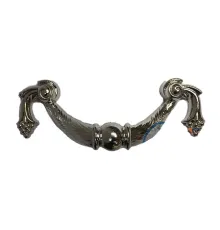 Dekoratif Zamak Üzümlü Kulp - 64mm, Nikel, 1 Adet