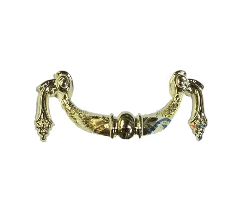 Dekoratif Zamak Üzümlü Kulp - 64mm, Sarı, 1 Adet