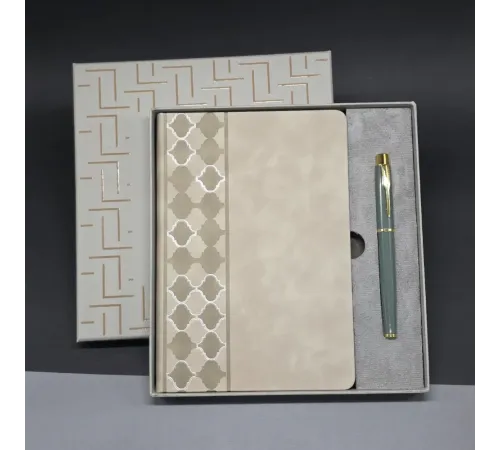 Deri Defter Ve Kalem Set