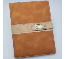 Deri Kapaklı Çizgili Not Defteri Taba