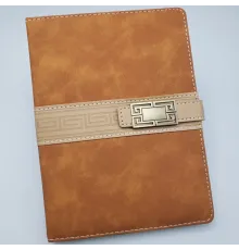 Deri Kapaklı Çizgili Not Defteri Taba